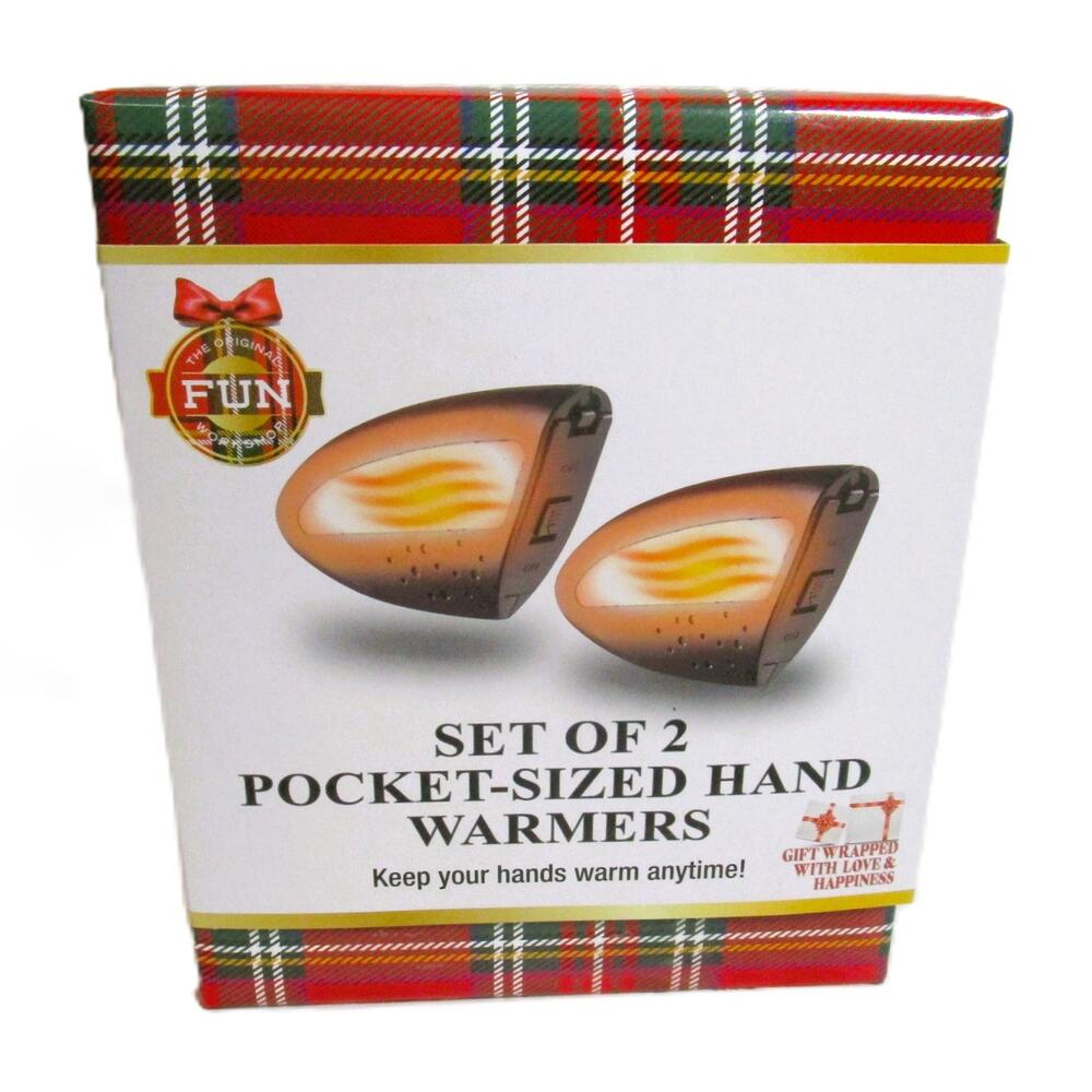 Samsonico Hand Warmers Pocket Sized Set of Two Battery Operated Winter Gear